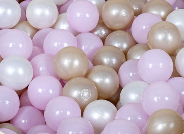 Bällebad mit Wal-Motiv für Kinder – Käsekuchen-Creme-Beige