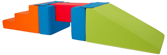 Softplay-Set 5 Blöcke Fußgängerbrücke mit Rutsche
