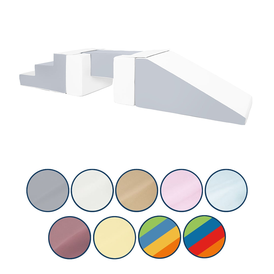 Softplay-Set 5 Blöcke Fußgängerbrücke mit Rutsche