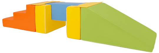 Softplay-Set 5 Blöcke Fußgängerbrücke mit Rutsche