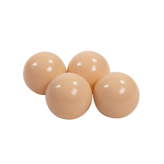 Weiche Plastikbälle 7cm für das Bällebad 50 Stück, Beige