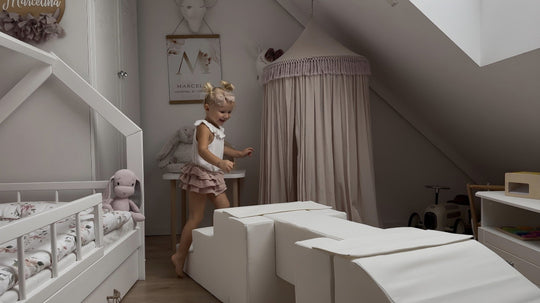 Softplay-Set 5 Blöcke Fußgängerbrücke mit Rutsche