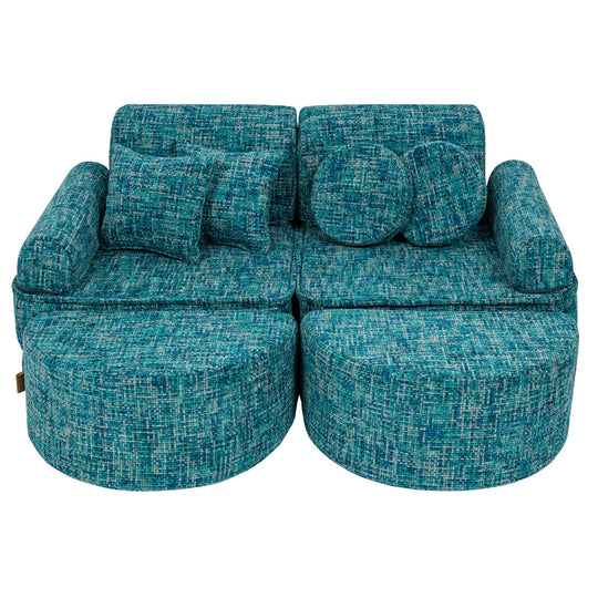 Medium Modular Sofa for Kids - Tangle Lagoon Blue Plus