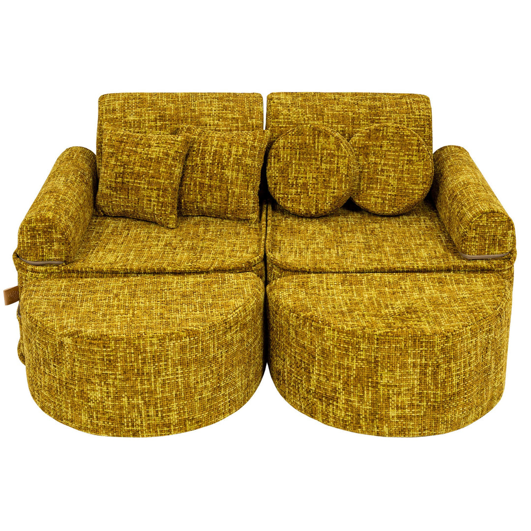Medium Modular Sofa for Kids - Tangle Honey Mustard Plus