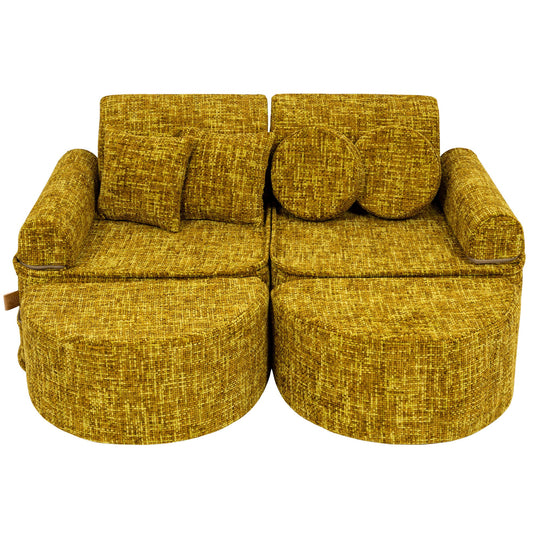 Medium Modular Sofa for Kids - Tangle Honey Mustard Plus