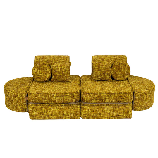 Medium Modular Sofa for Kids - Tangle Honey Mustard Plus