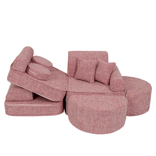 Medium Modular Sofa for Kids - Tangle Bubblegum Pink Plus