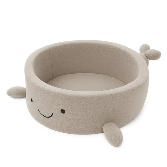 Bällebad „Boucle Whale“ für Kinder – Haferkeks-Beige