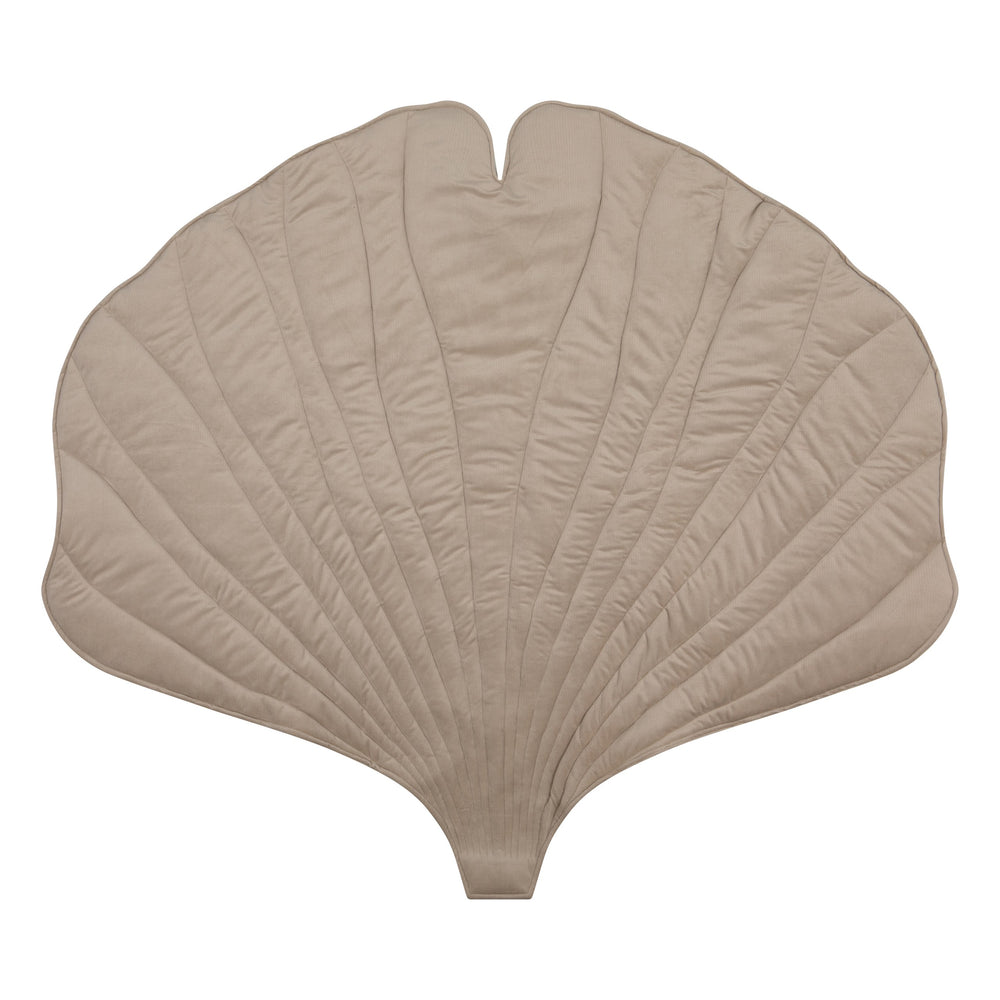 Organic Cotton and Velvet Ginkgo Leaf Playmat - Cream