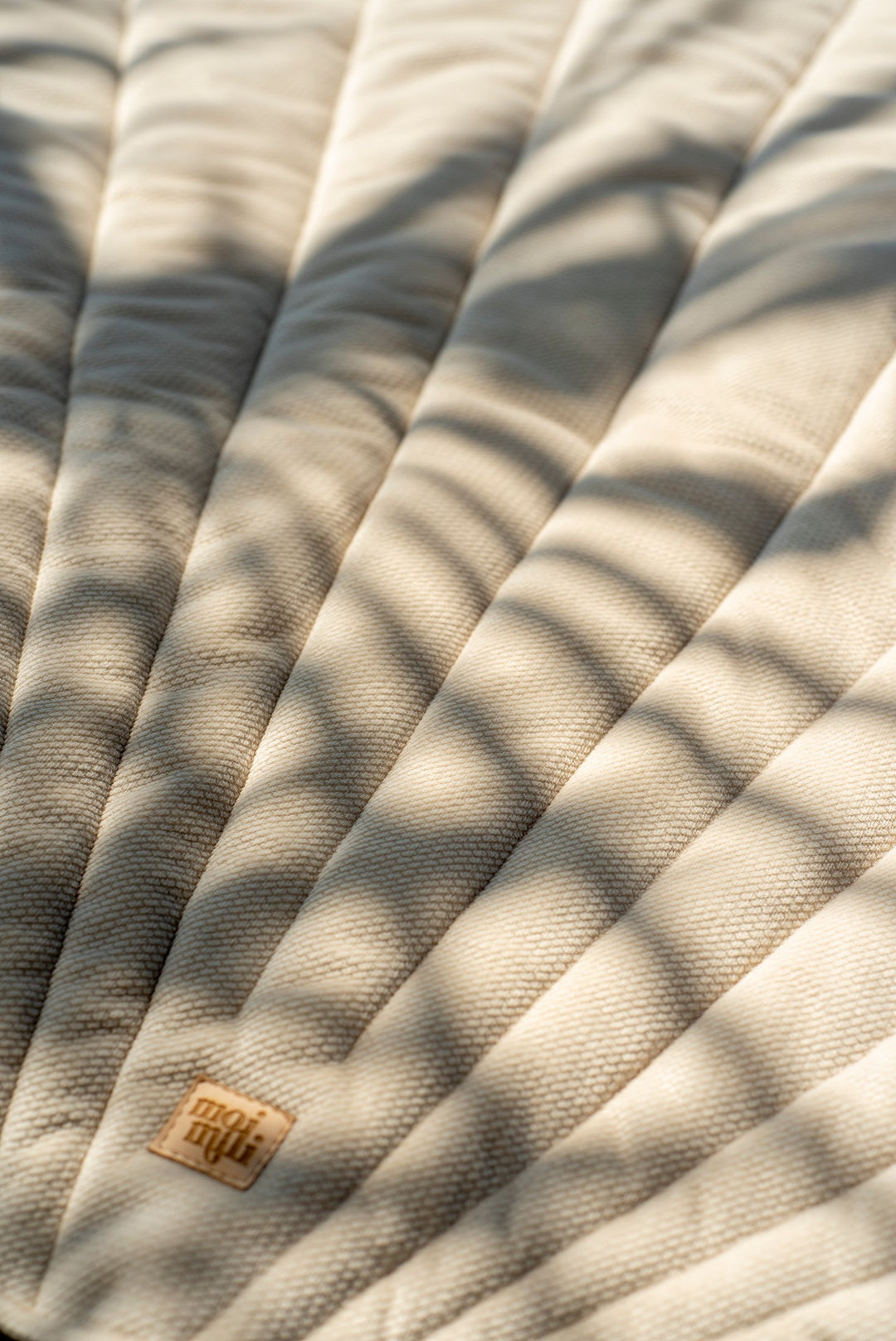 Organic Cotton and Velvet Shell Playmat - Beige